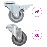 Poldiaukudega p&ouml;&ouml;ratavad m&ouml;&ouml;blirattad 16 tk, 50 mm