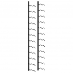 Seinale kinnitatav veiniriiul 24 pudelile, must raud