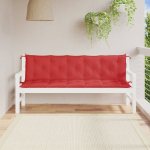 Aiapingi istmepadjad 2 tk, punane, 180x50x7 cm, oxford-kangas