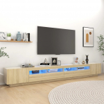 Telerikapp LED-tuledega, sonoma tamm, 300 x 35 x 40 cm
