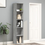Raamatukapp, hall sonoma tamm, 40 x 30 x 189 cm, tehispuit