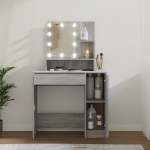 Tualettlaud LEDiga, hall sonoma tamm, 86,5 x 35 x 136 cm