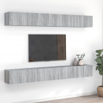 Telerikapid 8 tk, hall sonoma tamm, 60 x 30 x 30 cm, tehispuit