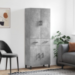 K&otilde;rge kapp, betoonhall, 69,5 x 34 x 180 cm,tehispuit