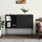 Puhvetkapp, must, 100 x 40 x 79,5 cm, tehispuit