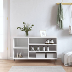 Jalatsikapp, k&otilde;rgl&auml;ikega valge, 102x36x60 cm, tehispuit
