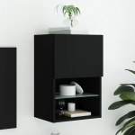 LED-tuledega telerikapp, must, 40,5 x 30 x 60 cm