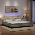 VOODIRAAM LED-TULEDEGA, KREEMJAS, 200X200 CM, KANGAS