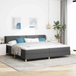 Vedrumadratsiga voodiraam kreemjas 90x200 cm tumehall