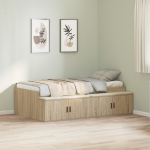 Ladustamise voodi raam sonoma tamm 75x190 cm