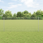 Keevitatud traadi aed koos 44 u-postiga h&otilde;bedane 1x50 m teras