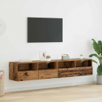 TV Seinakapid 2 pcs Vana puit 80 x 30 x 30 cm Tehispuit