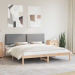 Voodiraam Pehme Peatoega Helehall 180 x 200 cm Tahke m&auml;nd