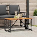 Aialaud Must 80 x 40 x 40 cm Terase ja pol&uuml; rattan