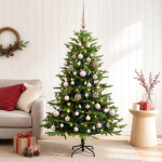 Tehisj&otilde;ulukuusk koos kaunistustega 120 cm 150 LED-i Soe valge