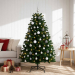 Kunstkuusk, keskroheline, j&otilde;ulukuulidega 180 cm 300 LED-i