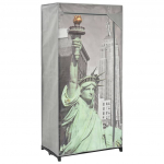 Riidekapp, new york, 75 x 45 x 160 cm, kangas