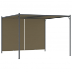 Lehtla eemaldatava katusega 3 x 3 m, pruunikashall 180 g/m&sup2;