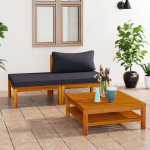 3osaline aiadiivanikomplekt, tumehallide patjadega, akaatsia