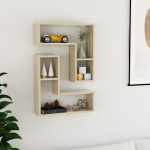 Seinariiulid 2 tk, sonoma tamm, 50 x 15 x 50 cm, tehispuit