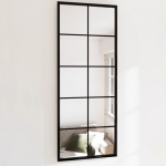 Seinapeeglid 2 tk, must, 100 x 40 cm, metall