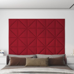 Seinapaneelid 12 tk, veinipunane 30x30 cm, samet, 0,54 m&sup2;