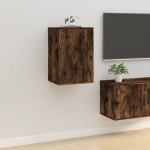 Seinale kinnitatav telerikapp, suitsutatud tamm, 40x34,5x60 cm