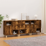 Puhvetkapid 3 tk, suitsutatud tamm, 60 x 35 x 70 cm, tehispuit