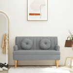 Patjadega pink, helehall, 113 x 64,5 x 75,5 cm, kangas
