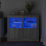 K&uuml;lgkapid LED-valgustusega 2 tk, hall sonoma tamm, tehispuit