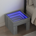 &Ouml;&ouml;kapp LED-tuledega, hall sonoma tamm, 40x40x30 cm