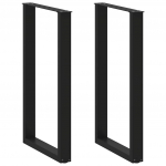 Kohvilaua jalad, u-kujuline, 2 tk, must, 60x(100-101) cm teras