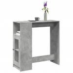 Baarilaud riiulitega, betoonhall, 101x40x103,5 cm tehispuit
