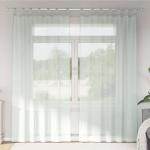 Aasadega voilee kardinad 2 tk, helehall, 140 x 245 cm