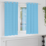 Kardinad r&otilde;ngastega 2 tk hele sinine 175 x 140 cm pol&uuml;ester