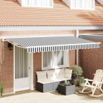Varikatuse asenduskangas Anthracite ja valge 4 x 2 m Pol&uuml;ester