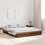 Voodi hoiukohaga raam peaga vana puit 180 x 200 cm tehispuit