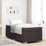Voodiraam madratsiga Tume pruun 100 x 200 cm kangas