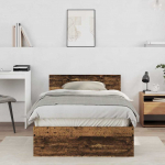 Voodiraam peatsiga Vana puit 203 x 104 x 70 cm Tehispuit