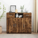 Puidust kapp suitsetatud tamm 88,5 x 30,5 x 73 cm tehispuit