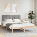 Voodiraam Pehme Peatoega Helehall 150 x 200 cm Tahke m&auml;nd