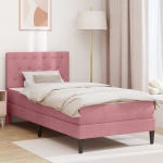 Voodiraam madratsiga peaga Roosa 100 x 200 cm Samet