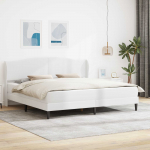 Voodi raam peaga Valge 180 x 200 cm Kunstnahk