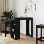 Baarilaud riiuliga must tamm 102 x 50 x 103,5 cm tehispuit