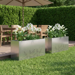 Aia istutuskast 2 tk h&otilde;bedane 100 x 20 x 49 cm roostevaba teras