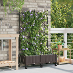 Aiakonteiner Kastmise ja Ratastega 2 tk Pruun 80 x 40 x 132 cm
