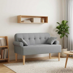 Nurgadiivan nuppude &auml;sitlusega Helehall 120 x 65 x 79 cm kangas
