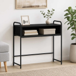 Konsoollaud Must tamm 90 x 33 x 80,5 cm Tehispuit