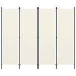 4 paneeliga ruumijagaja, valge, 200 x 180 cm