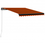 K&auml;sitsi sisset&otilde;mmatav varikatus, 350 x 250 cm, oranž ja pruun